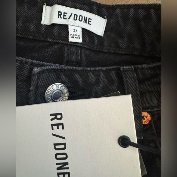 NWT Re/Done 70s Low Rise Straight Leg Jeans Washed Black - Picture 8 of 10